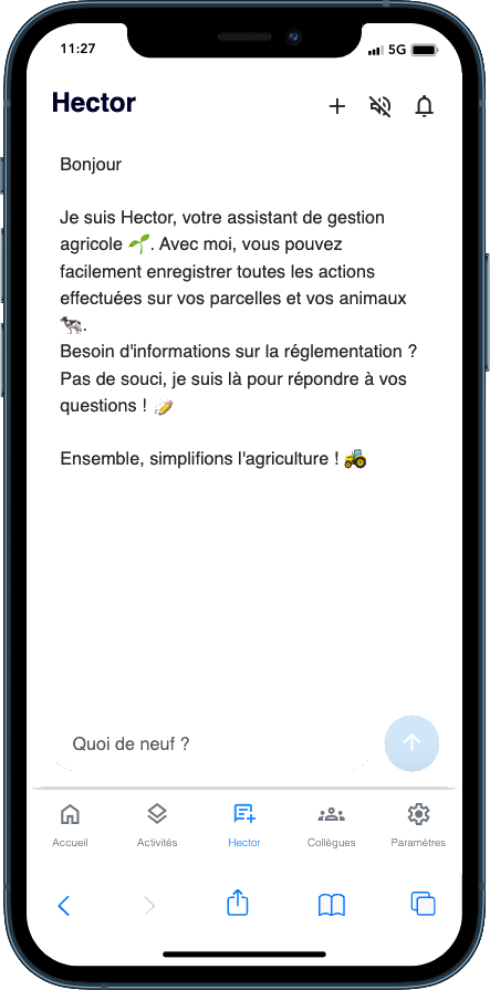 Hector App Accueil